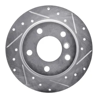 R1 Concepts EDZ-31060R Brake Rotor Drilled and Slotted Silver